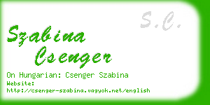szabina csenger business card